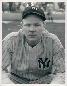 Robert "Red" Rolfe, The Pride of Penacook, wearing his Yankee uniform.