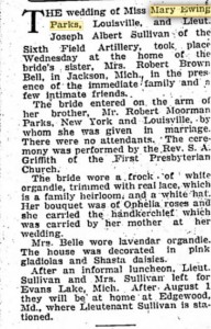 10 July 1921 wedding KY