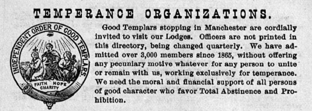 1889 Manchester Directory Templars