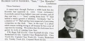 UNH Yearbook of 1916 for him.