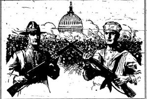 1923 Nashua Telegraph sketch accompanying the Roll of Honor for WWI. 