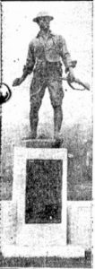 Photograph of Doughboy monument in 1927 at Salem, Ohio