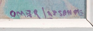 Omer Lassonde signature from one of his paintings.