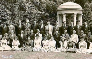 Photograph of some members of the 1960 graduating class from Ash Street Grammar School. Courtsey of Jona Mulvey and used here with her permission. [Note this is smaller segment of the original larger photo]. 