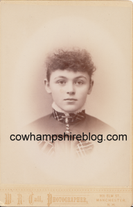 Clara Ellen Brown, Class of 1888 Manchester (NH) High School, from collection of J.W. Brown
