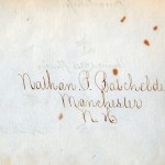 Autograph of Nathan P. Batchelder. Notice he does not cross his T's. 