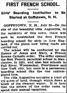 Boston Herald - First French School