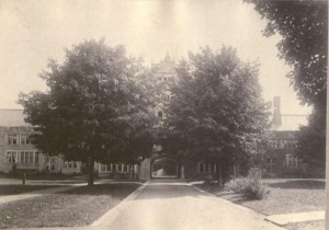 Bryn Mawr's Pembroke Arch taken in 1906, from the College Yearbook