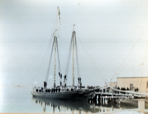 Photograph of the schooner, Concord, that left for the Klondike in 1897.