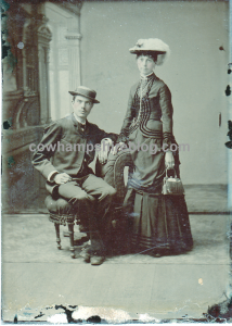 Chester and Emma Fairbanks of Nashua, New Hampshire. Photograph probably taken in the 1880.