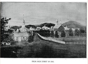 Claremont NH from High Street, 1846 from town history B