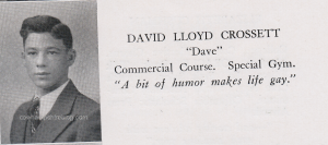From Manchester NH Central High School, Class of 1936. David L. Crossett pictured.