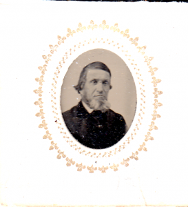 A gem sized tintype of David Phelps