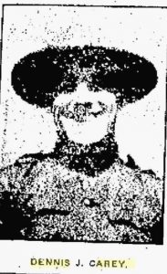 Dennis Joseph Carey, in WW1 uniform