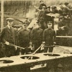 Driving the first rivet
