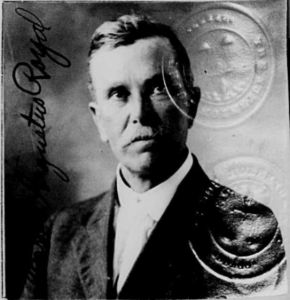 1918 passport photograph of Rev. Ernest A. Royal