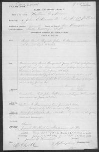Application for Pension of John Edward Mason, to benefit his son.