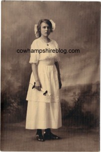 Gladys H. Hesser, daughter of Joel and Laura J. (Fry) Hesser, at one of her school graduations.