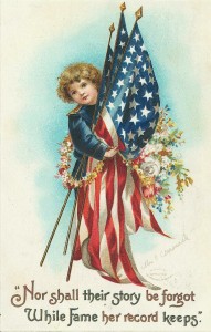 Boy with Flag Memorial Day