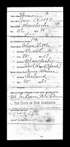 Birth record of Herman J. Little