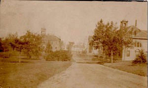 1906 postcard showing the village of Jay, Maine
