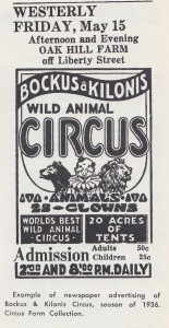 Kilonis circus advertising page 2
