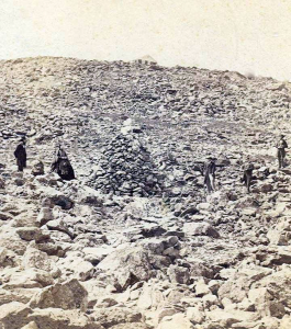Monument to Lizzie Bourne on Mt. Washington, pre-1900