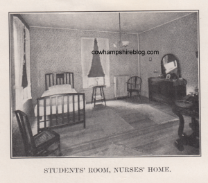 Nursing students room at the Lucy Hastings Hospital, from an undated prospectus