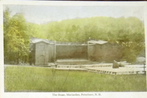Old postcard of the Mariarden stage where Bette Davis performed.
