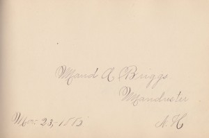 Maud a Briggs autograph