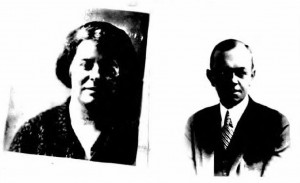 Mr. and Mrs. Harry H. Blunt, from their passport in 1923.