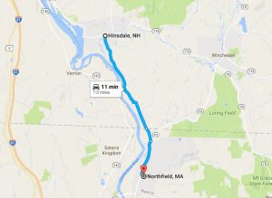 Northfield MA and Hinsdale NH were neighboring towns.