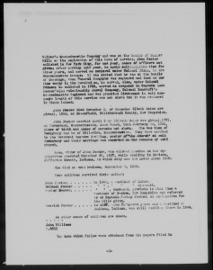 Page 14 of pension papers for Anna Foster mentioning her children including Perley Foster.