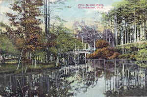Pine Island Park pond watermark