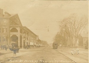 Old postcard of Main Street, Nashua NH