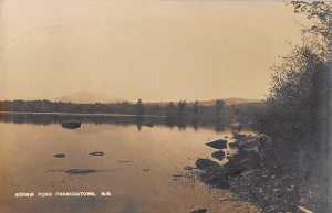 Old postcard of Scobie Pond, aka Haunted Lake in Francestown NH