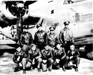 Val Preda Crew 601, 492nd Bomber Group. Arthur St. Pierre is center, kneeling.