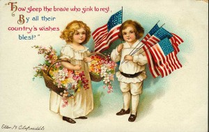 Victorian Decoration Day postcard