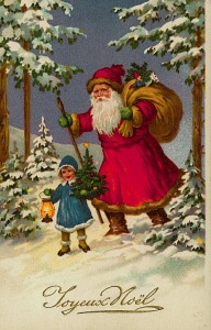 Santa in woods