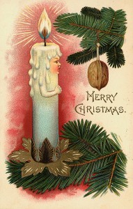 Candle old Postcard
