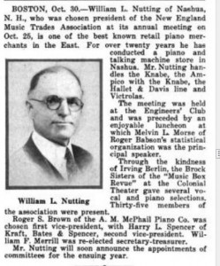 William L Nutting article and photo