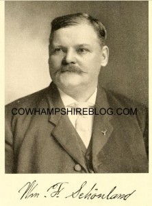 Photograph of William F. Schonland, who led his sausage company to be the largest in New England.