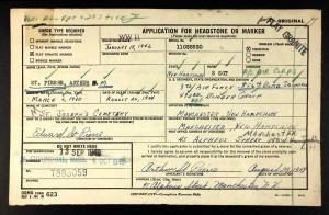 Marker Request for Arthur M. St. Pierre