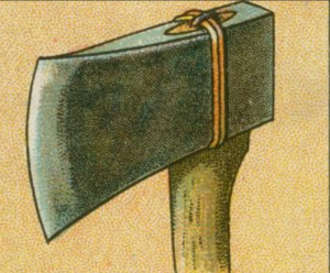 Sketch of Axe--The New York Public Library Digital Collection, Arents Cigarette Card, Gallaher.