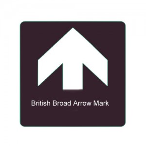 Example of the broad arrow mark that would be slashed into the trees intended for the King's use.