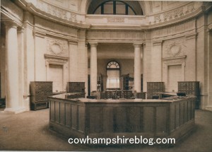 Carpenter Memorial Library main desk, circa 1914.