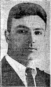 Photograph of Joseph A. Coletti taken in 1924 upon winning the Sachs Art Award.