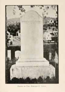 Grave of E.E. Cross in Lancaster NH, from "History of Lancaster NH"