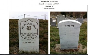 Arlington National Cemetery: grave of John Coughlin