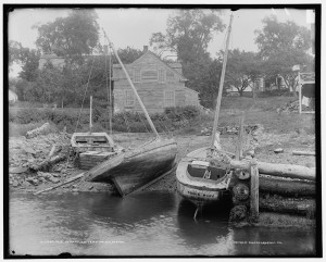 Detroit Publishing Co., Publisher. Old Wharf, Kittery Point, Maine. [Ca, 1900] Image. Retrieved from the Library of Congress
